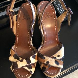 Christian Louboutin leopard sandals